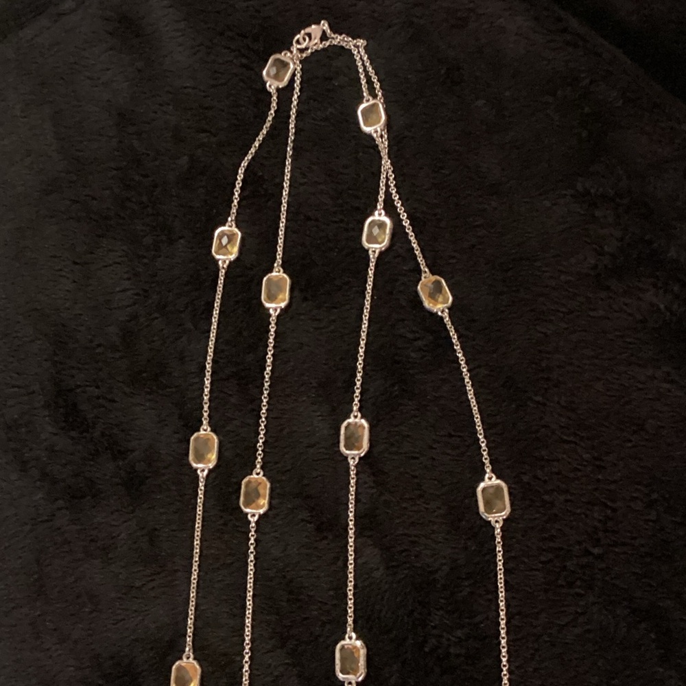Silver Necklace with Gold Accents